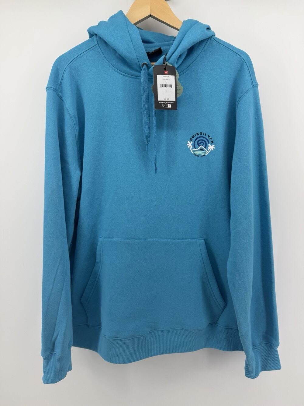 Quiksilver Men’s Large Horizon Blue Graphic Pullover Hoodie NWT